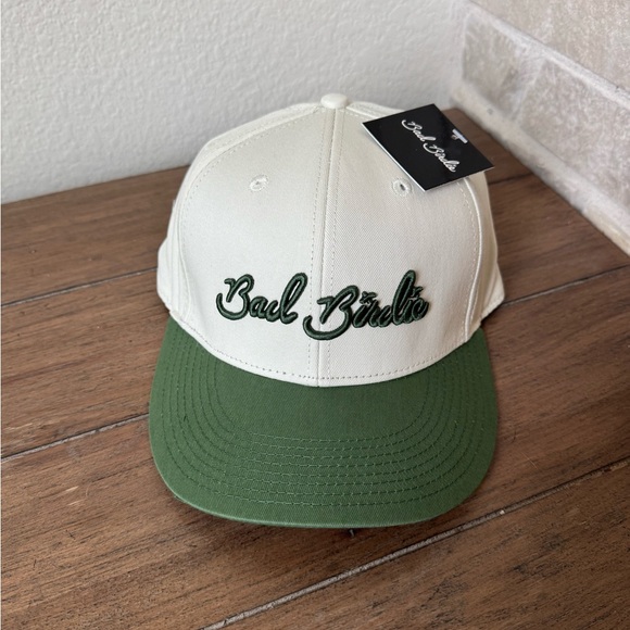 Bad Birdie Other - Bad Birdie Two-Tone Cream and Green Golf Snapback Hat